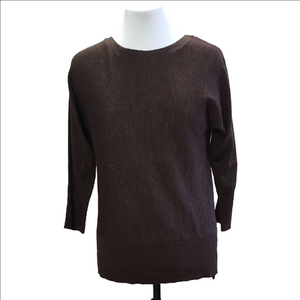 MAX STUDIO Chocolate brown 100% Extra fine Merino wool sweater